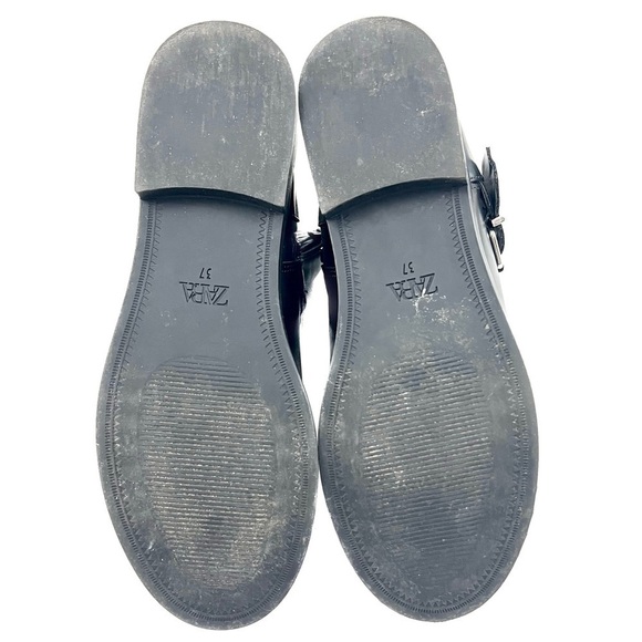 Zara Chain Black Booties - Size 37 / 6.5 - Picture 10 of 10